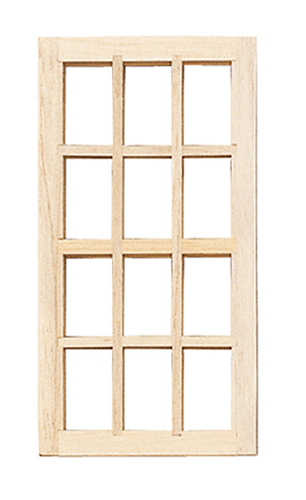 Dollhouse Miniature Standard 12-Light Window